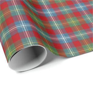 Papier Cadeau Foster Clan Tartan antique