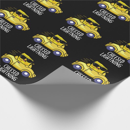 Papier Cadeau Foudre au fromage Funny Cheese Pun Dark BG (Coin)