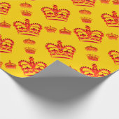 Papier Cadeau Foules de Motif King en couleur rouge (Coin)