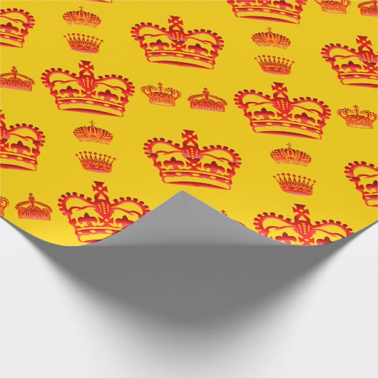 Papier Cadeau Foules de Motif King en couleur rouge (Coin)