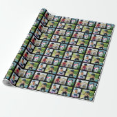 Papier Cadeau Four Photo Collage Fête Personnalisée Noël (Déroulé)