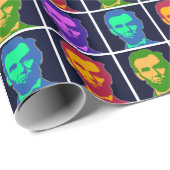 Papier Cadeau Four Pop Art Abraham Lincoln (Coin rond)