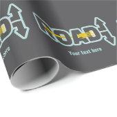 Papier Cadeau Fourche dans la route art texte typographique (Coin rond)