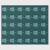 Papier Cadeau Fourche dans la typographie routière (Plat)