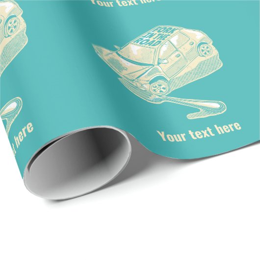 Papier Cadeau Fourche dans l'accident de la route (Coin rond)