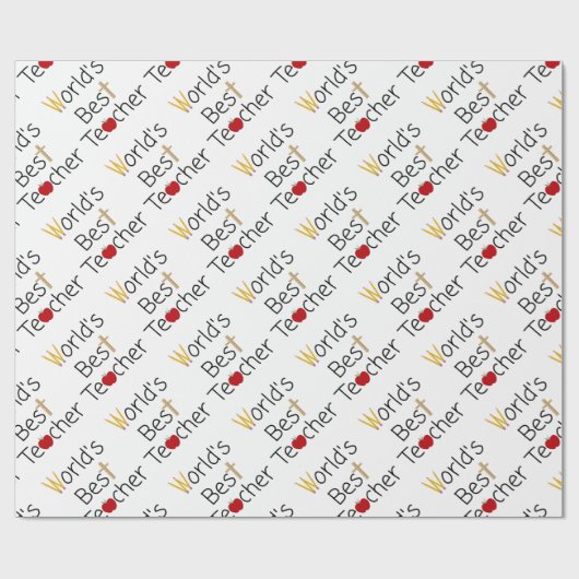 Papier Cadeau Fournitures de la meilleure école de Cool du monde (Plat)