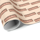 Papier Cadeau Fournitures de l'école en bois de chef Enseignant  (Coin rond)