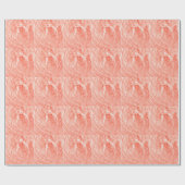 Papier Cadeau Fourrure de farine de corail : Tendance 2019. (Plat)