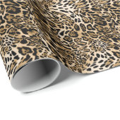 Papier Cadeau Fourrure de léopard d'Afrique : Texture d'animal s (Coin rond)