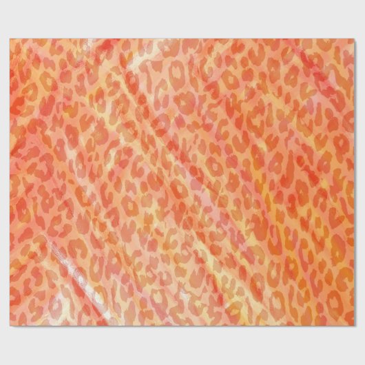 Papier Cadeau Fourrure Empreinte de léopard (Plat)