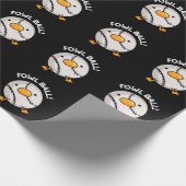 Papier Cadeau Fowl Ball Funny Sport Pun Dark BG (Coin)