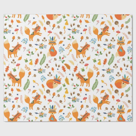 Papier Cadeau Fox 🦊  (Plat)