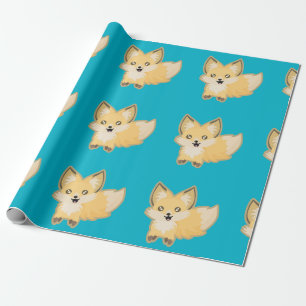 Papier Cadeau Fox de Kawaii