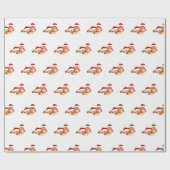 Papier Cadeau Fox de Noël joyeux foxy vacances (Plat)