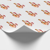 Papier Cadeau Fox de Noël joyeux foxy vacances (Coin)