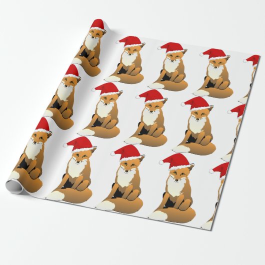 Papier Cadeau Fox de Père Noël (Déroulé)