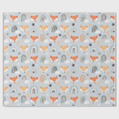 Papier Cadeau Fox et Rainbows (Plat)