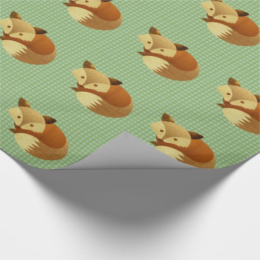 Papier Cadeau Fox mignon d'automne (Coin)