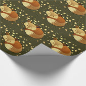 Papier Cadeau Fox mignon d'automne (Coin)