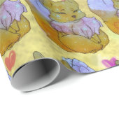 Papier Cadeau Fox named Dice (Coin rond)