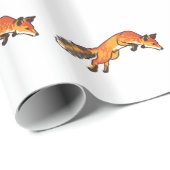 Papier Cadeau Fox Pounce (Coin rond)