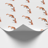 Papier Cadeau Fox rouge sautant (Coin)