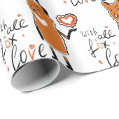 Papier Cadeau Foxy Love (Coin rond)