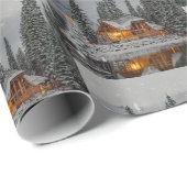 Papier Cadeau Foyer de Noël (Coin rond)