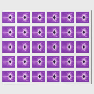 Papier Cadeau Fractage Violet Et Blanc