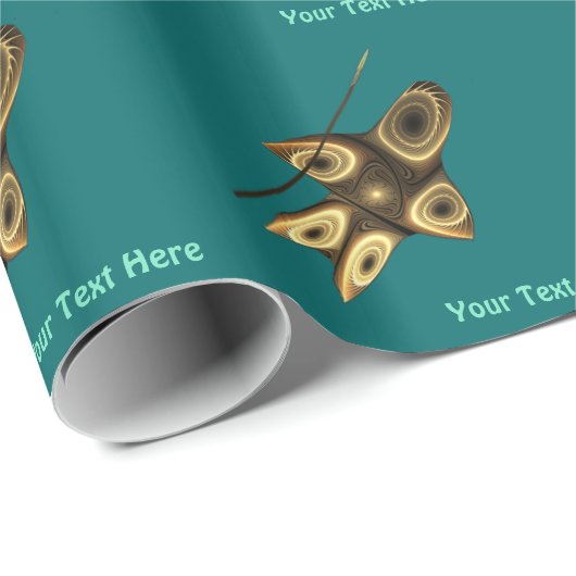 Papier Cadeau Fractal Inuit Hunter (Coin rond)