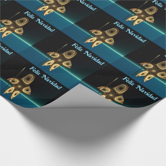 Papier Cadeau Fractal Inuit Hunter - Feliz Navidad (Coin)