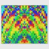 Papier Cadeau ~ Fractal Pattern MULTICOLORED Shades ~  (Plat)