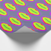 Papier Cadeau ~ Fractal Pattern Yellow Purple Red Shades ~ Wrapp (Coin)