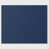 Papier Cadeau Fractale bleue (Plat)