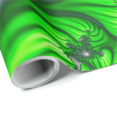 Papier Cadeau fractale de la jungle (Coin rond)