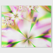 Papier Cadeau fractale florale (Plat)