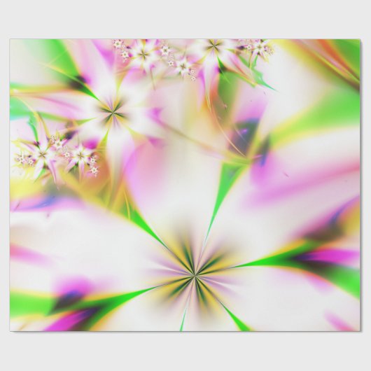 Papier Cadeau fractale florale (Plat)