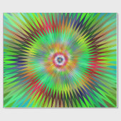 Papier Cadeau Fractale psychédélique de Starburst (Plat)