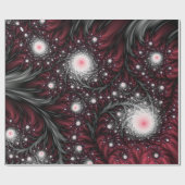 Papier Cadeau Fractales de Bourgogne et de Grey Trippy Cool fasc (Plat)