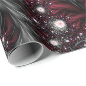 Papier Cadeau Fractales de Bourgogne et de Grey Trippy Cool fasc (Coin rond)