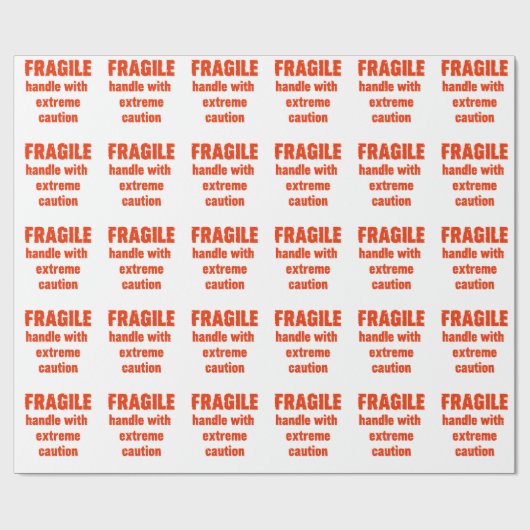 PAPIER CADEAU FRAGILE ! (Plat)