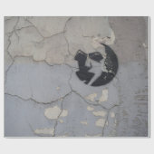 Papier Cadeau Fragment de pierre noir et blanc (Plat)