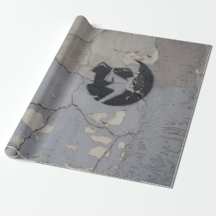 Papier Cadeau Fragment de pierre noir et blanc