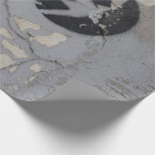 Papier Cadeau Fragment de pierre noir et blanc (Coin)