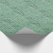 Papier Cadeau Fragment d'un mur de briques vert (Coin)