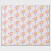 Papier Cadeau Fraîche hors du marché Aquarelle Bleu Whimsical (Plat)