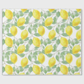 PAPIER CADEAU "FRAIS COMME CITRONS " (Plat)