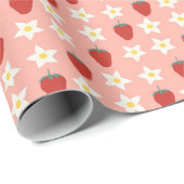 Papier Cadeau Fraise (Coin rond)