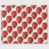 Papier Cadeau Fraise (Plat)