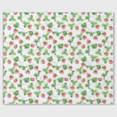 Papier Cadeau Fraise (Plat)